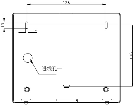 轉(zhuǎn)換開(kāi)關(guān)采用壁掛式安裝，安裝孔位置和安裝孔距